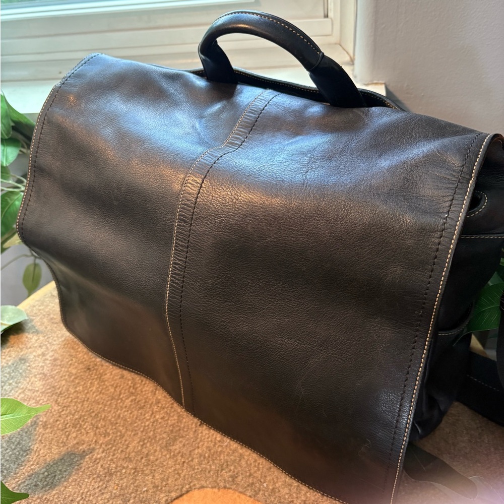 Coach Men’s Laptop Briefcase Messenger Bag Smooth Fine Leather NWOT